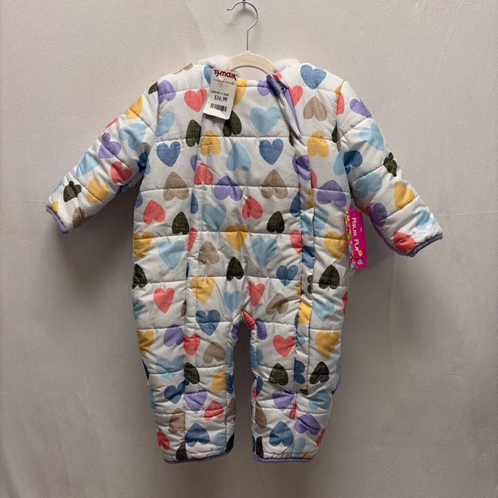 Full Body Hooded Bunting Suit/ Hearts