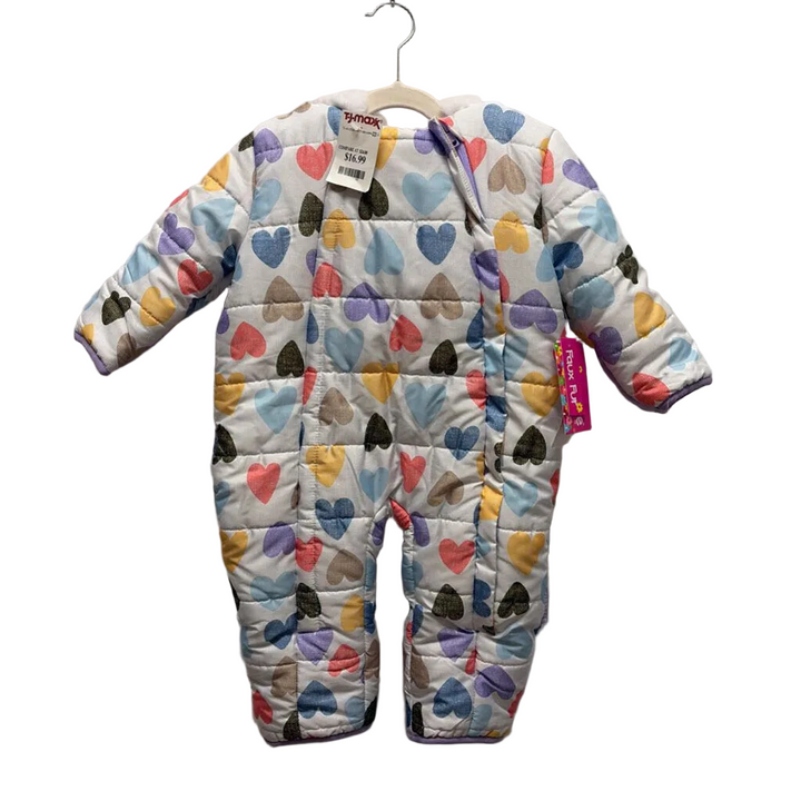 Full Body Hooded Bunting Suit/ Hearts