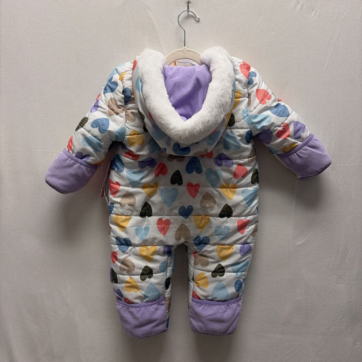 Full Body Hooded Bunting Suit/ Hearts