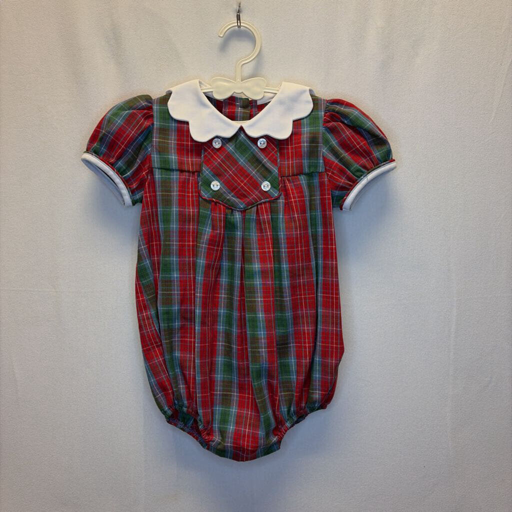 SS Peter Pan Collar Onesie/ Plaid
