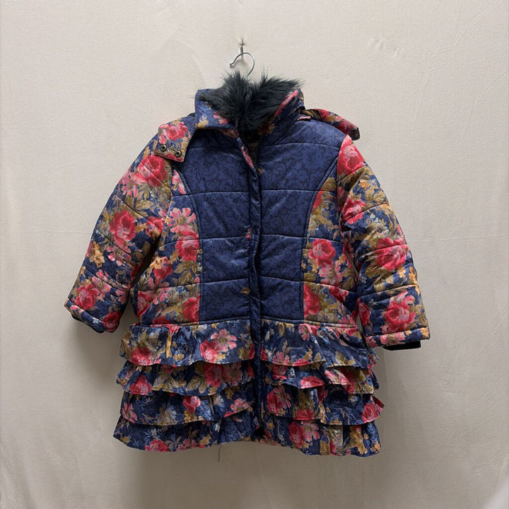 Skirted Puffer Jacket/ Ruffles/ Floral