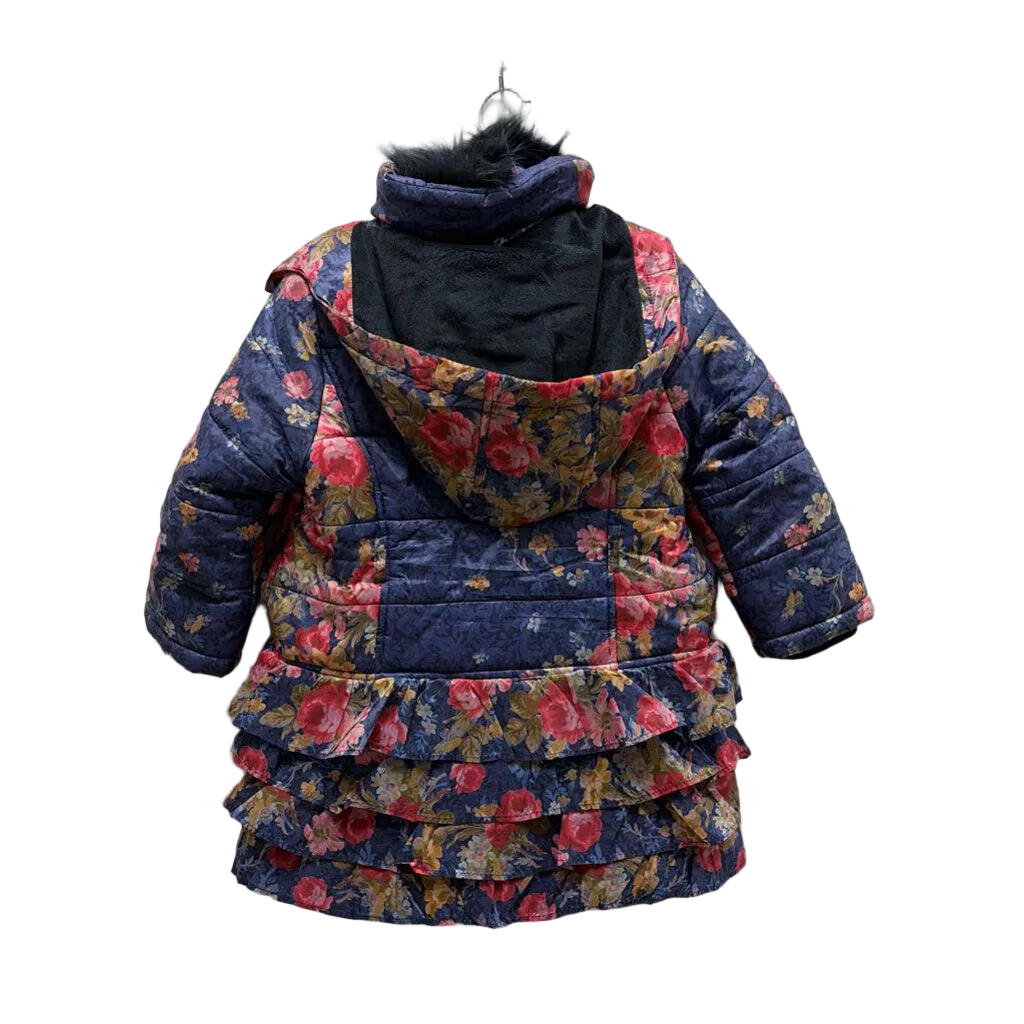 Skirted Puffer Jacket/ Ruffles/ Floral