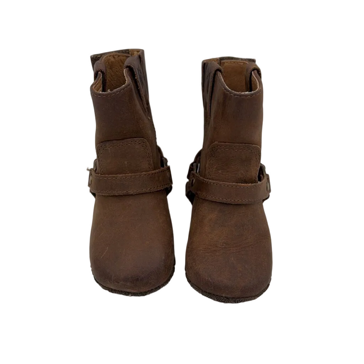 Brown Leather Harness Booties