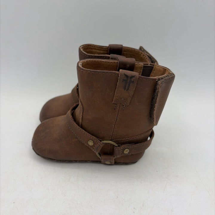 Brown Leather Harness Booties