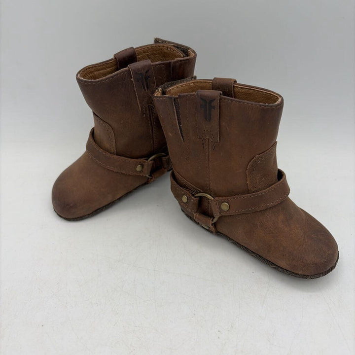 Brown Leather Harness Booties