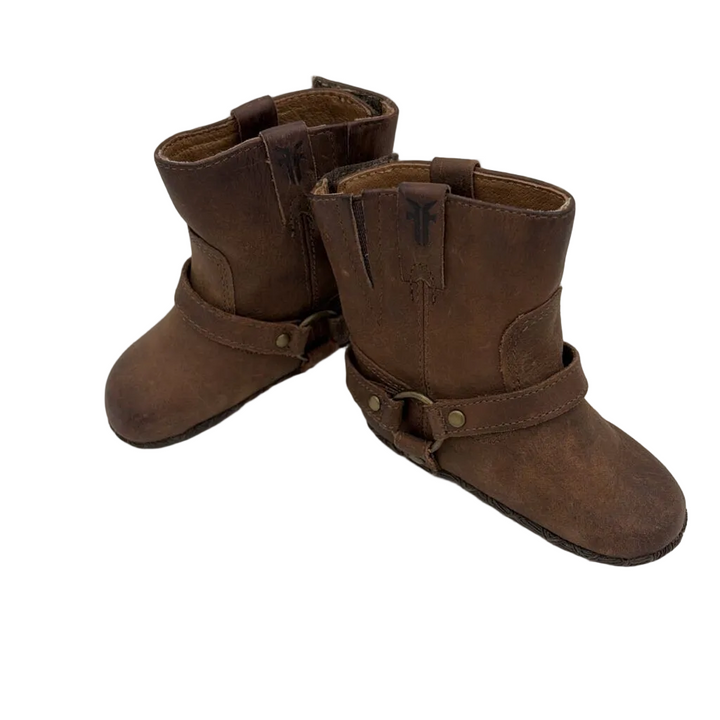 Brown Leather Harness Booties