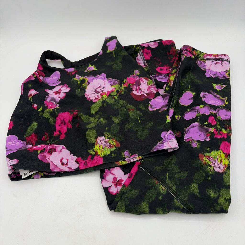 Yoga Top & Pants Set/ Flowers