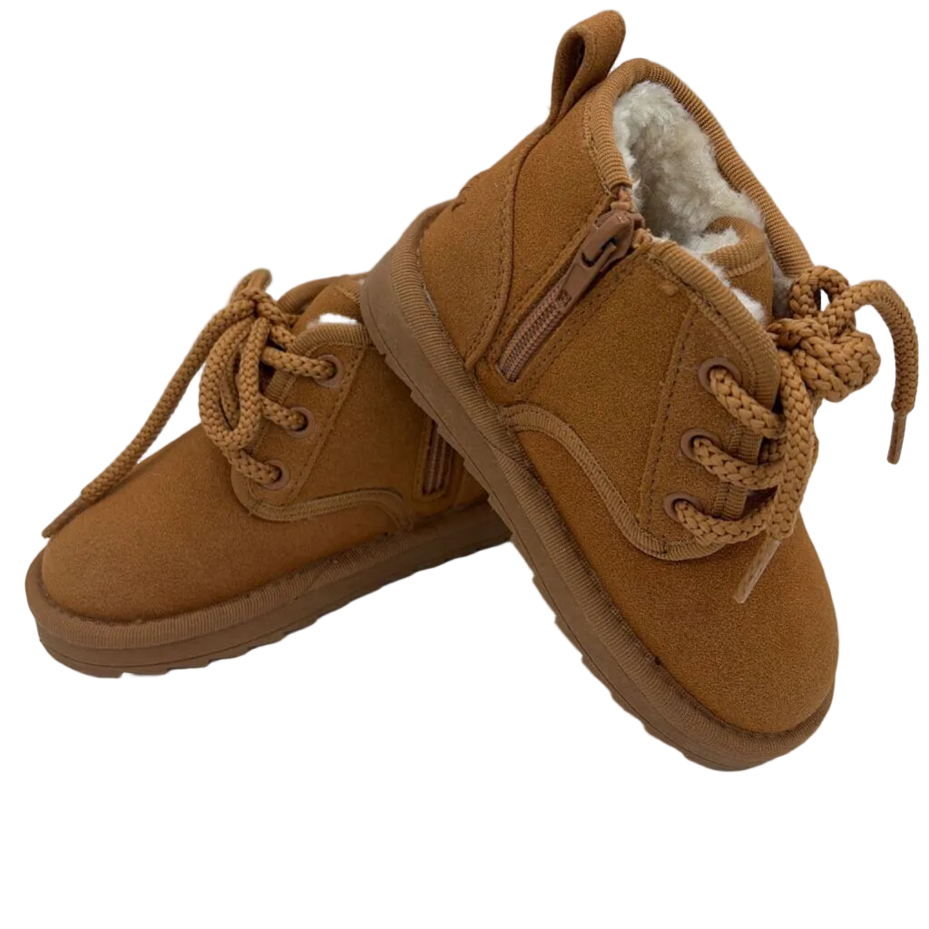 Lace Up Suede Style Boots