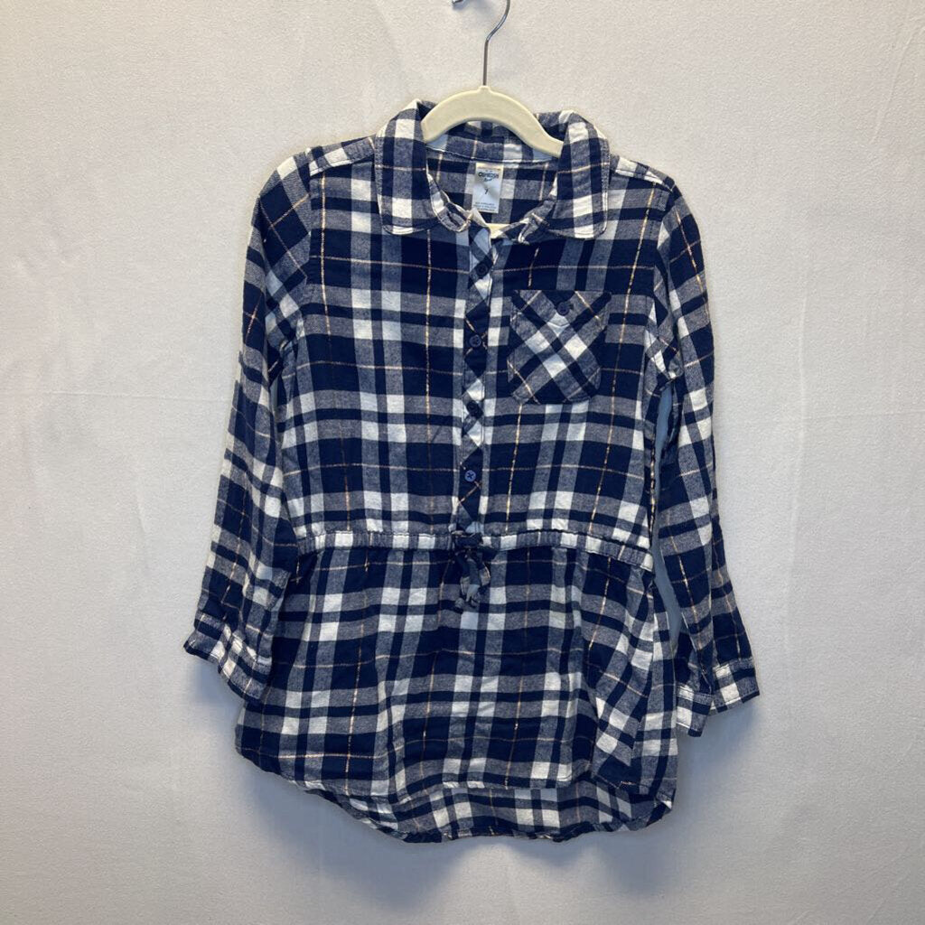 LS Tunic Flannel/Tie Waist