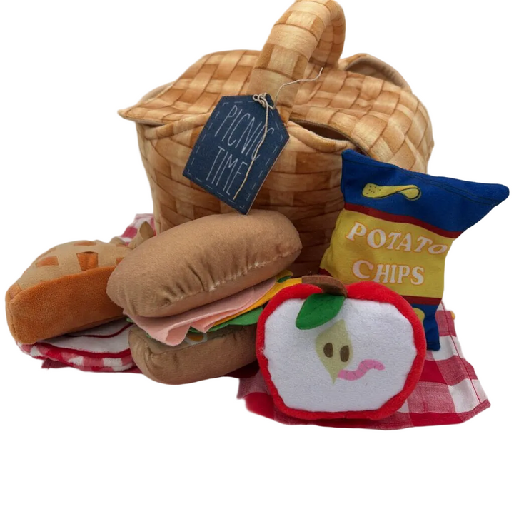 Plush Picnic Basket Set