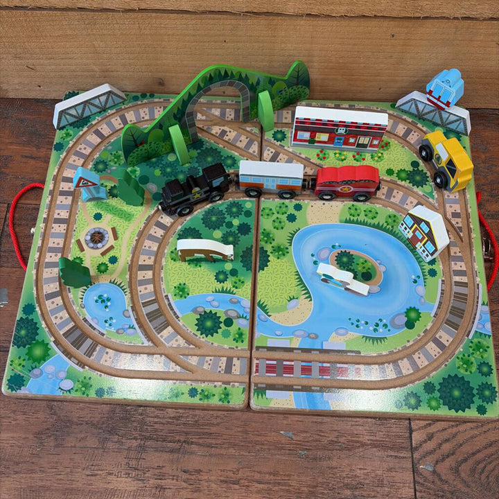 Take-A-Long Wooden Railroad Set