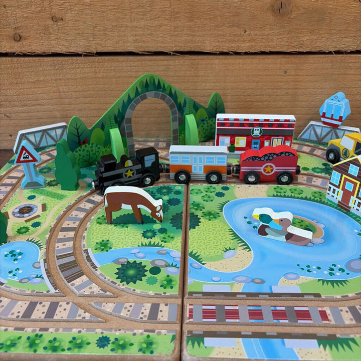 Take-A-Long Wooden Railroad Set