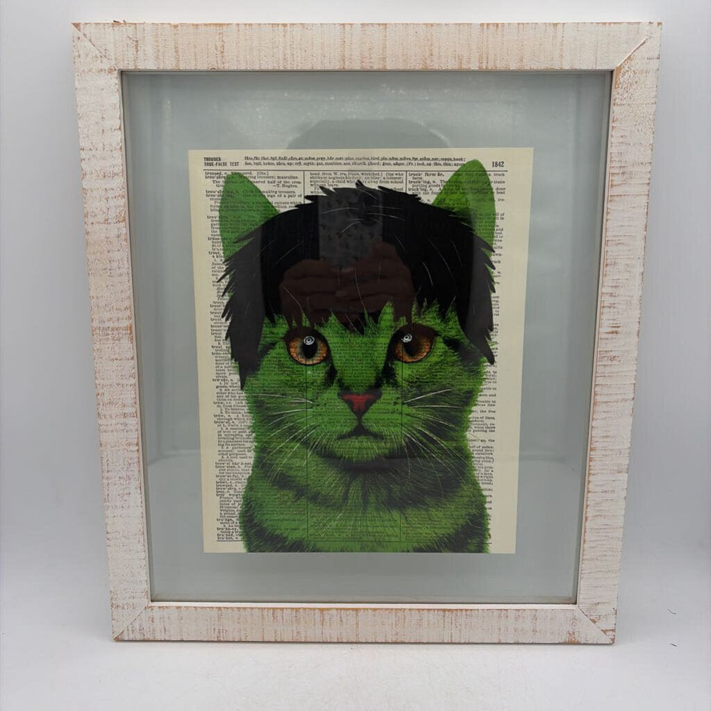 Framed Hulk Cat Artwork