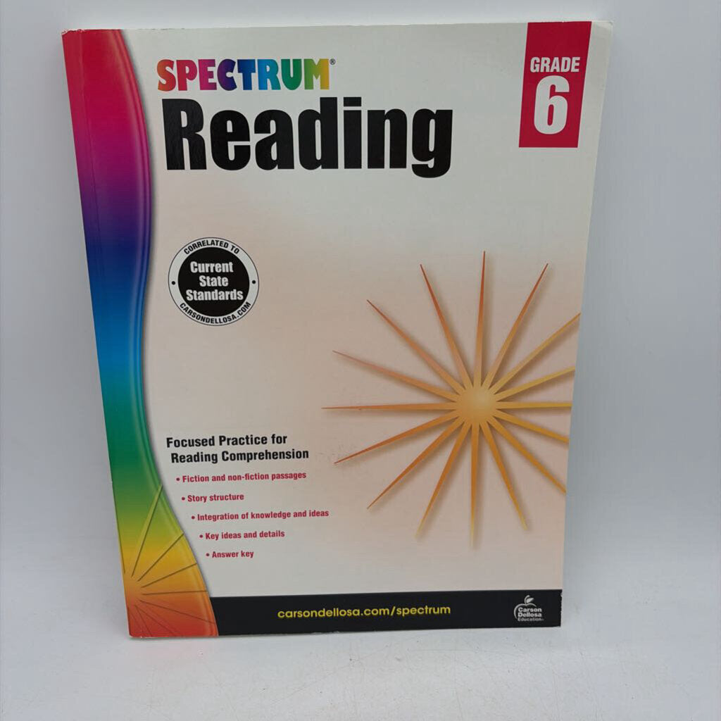 Reading Comprehension Workbook: Grade 6