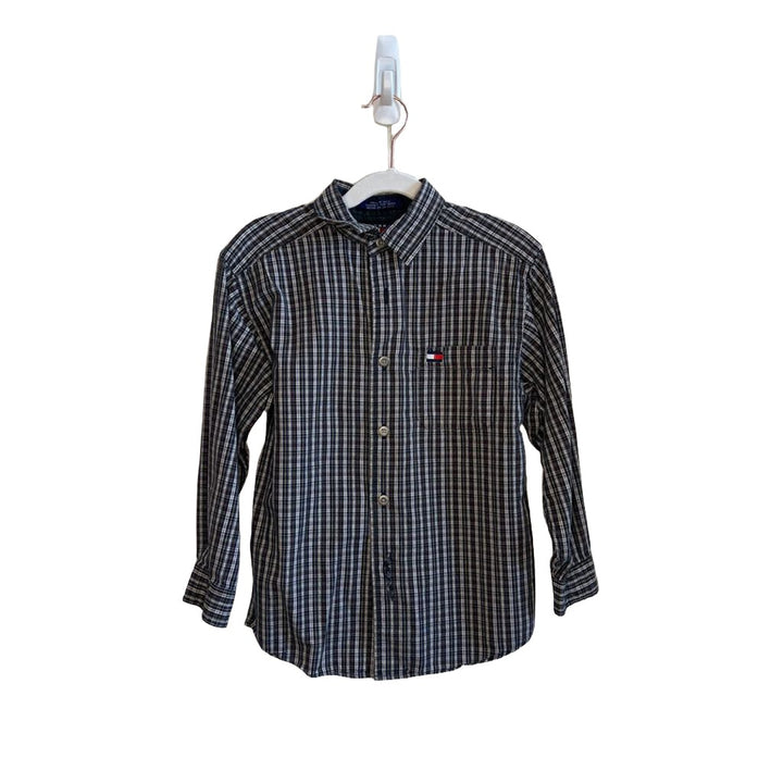 LS Plaid Button-down