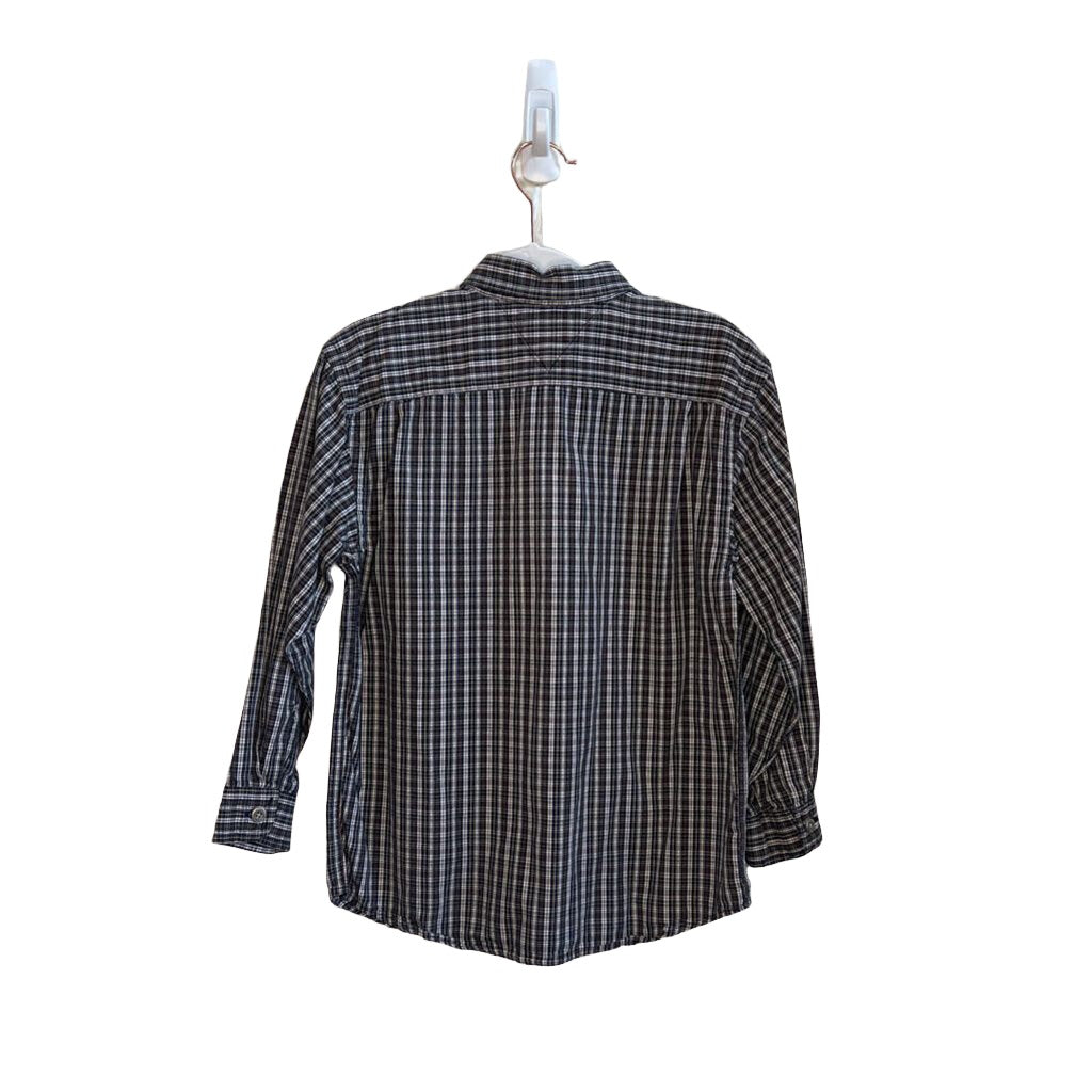 LS Plaid Button-down