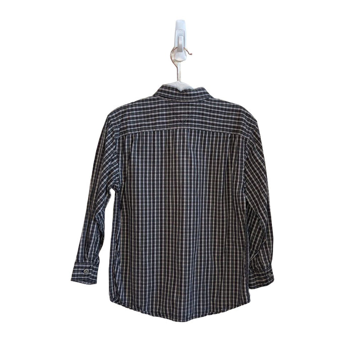 LS Plaid Button-down