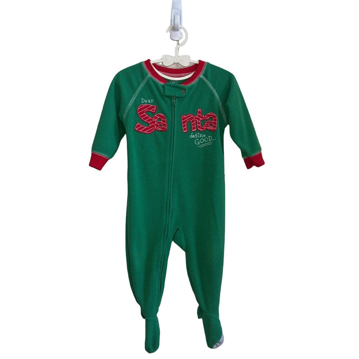 LS Footed Onesie - Santa