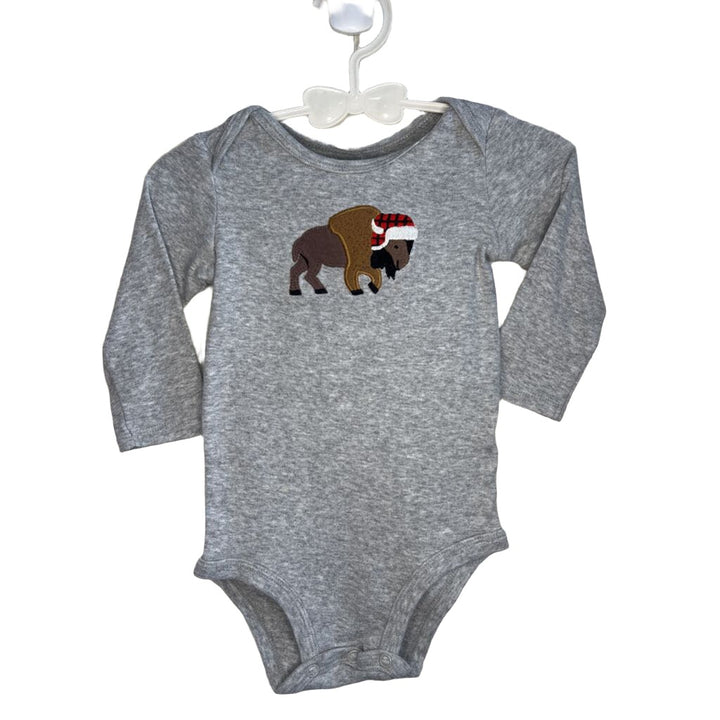 LS Onesie - Bison Appliqué