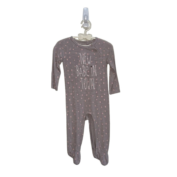 Cotton Footed PJs - New Babe In Town