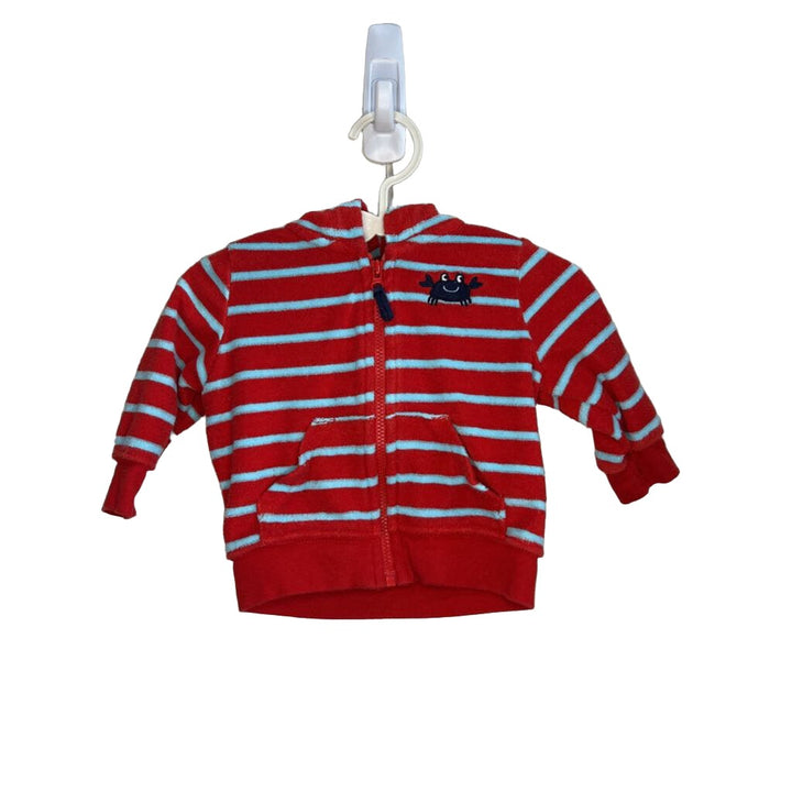 Zip-up Striped Hoodie