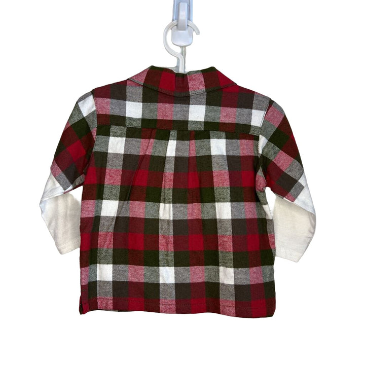 Plaid Shirt w/Pants - LS Onesie