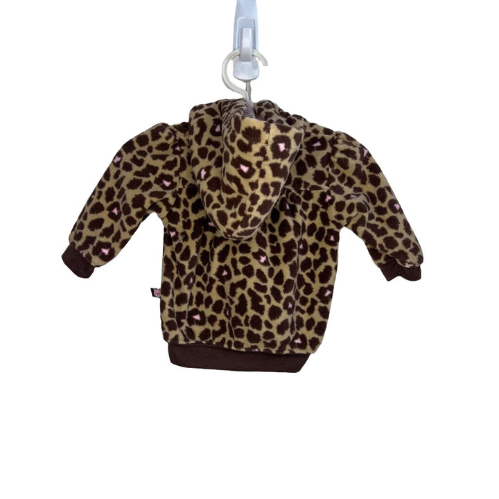 Fleece Hooded Top - Leopard