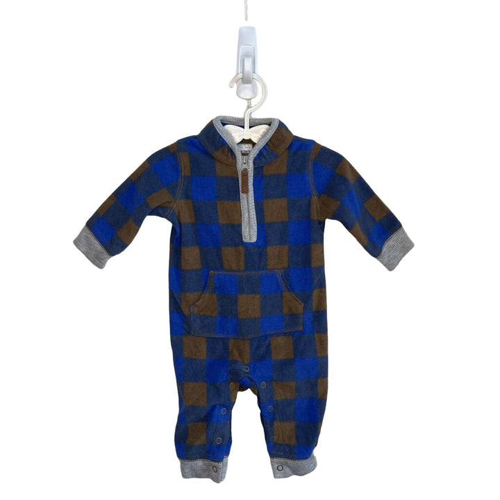 Fleece Romper Zip Front