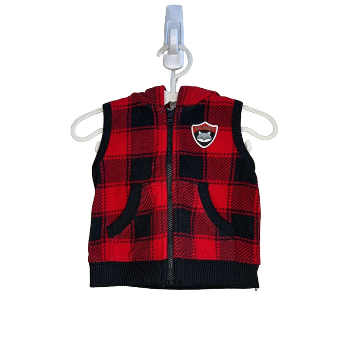 Plaid Hooded Vest