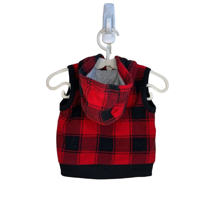 Plaid Hooded Vest