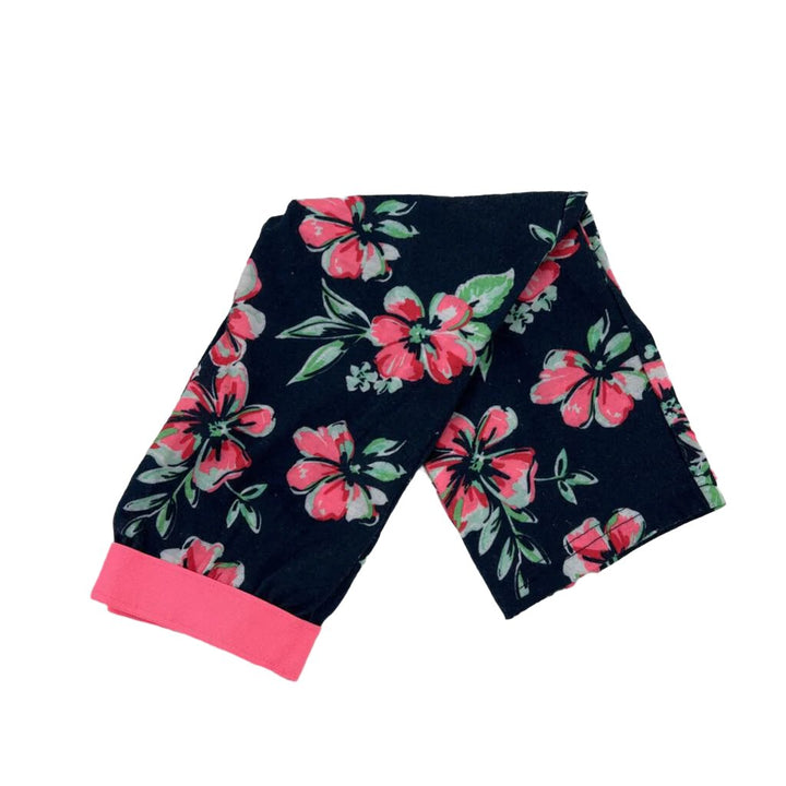 Pants - Flowers, Pink Wasteband