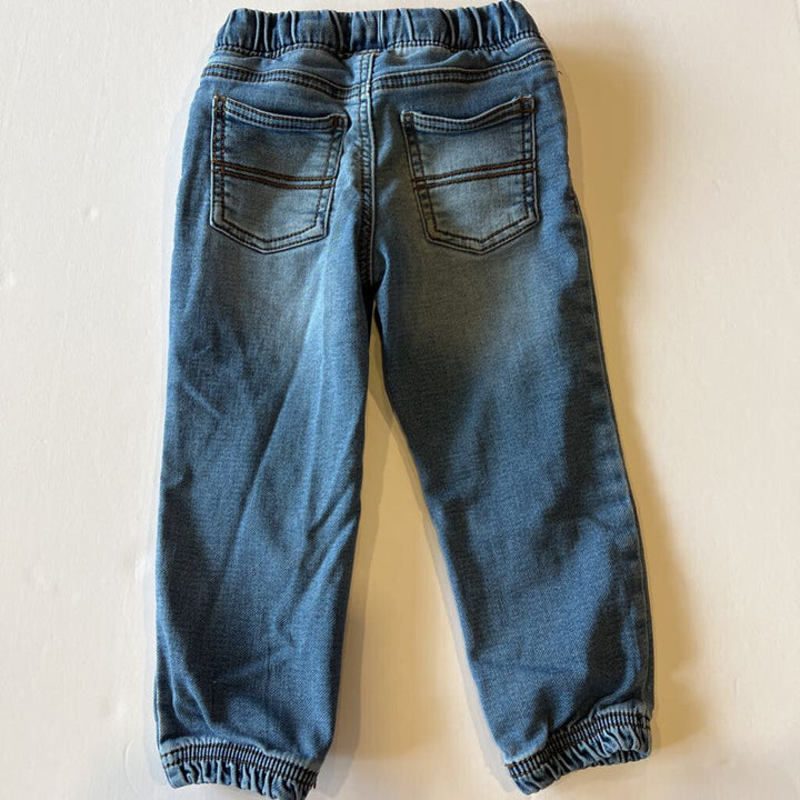 Denim Jeans w/ Elastic at Cuff