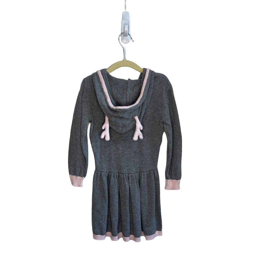 Knit Dress w/Hood - Reindeer