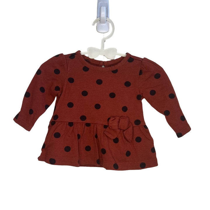 Knit Top w/Polka Dots