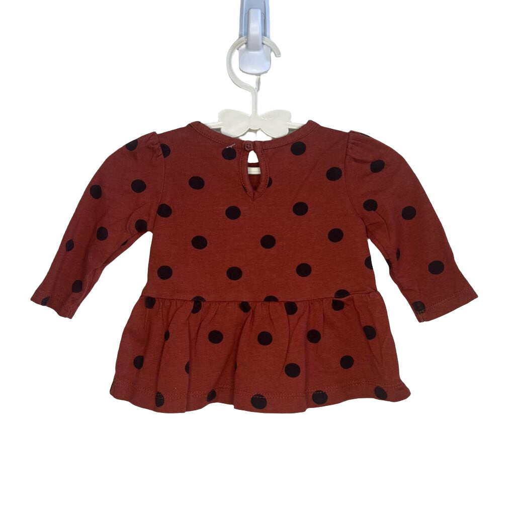 Knit Top w/Polka Dots