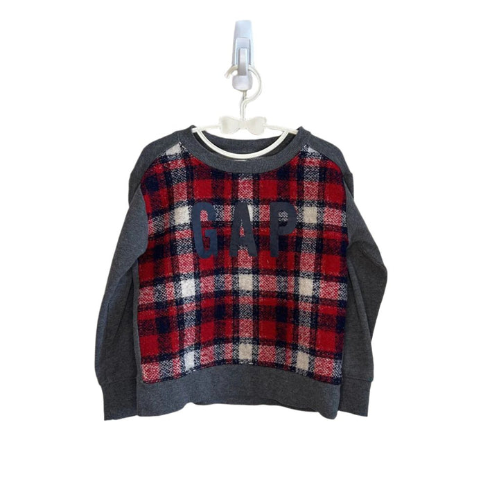 Plaid Front Sweatshirt