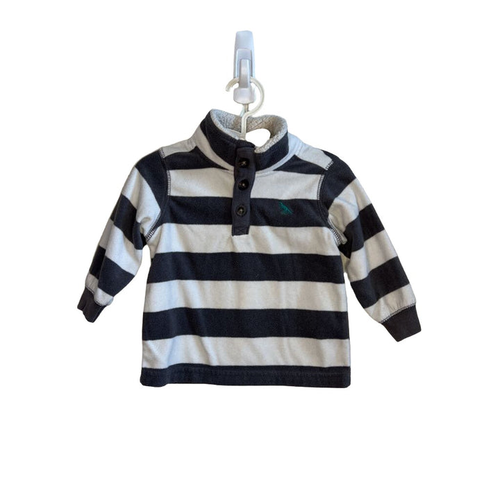 LS Fleece - 3 Button, Stripe