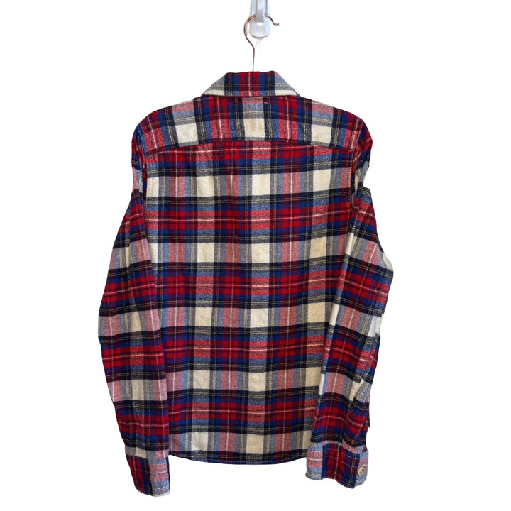 Button-down Collared Plaid Shirt