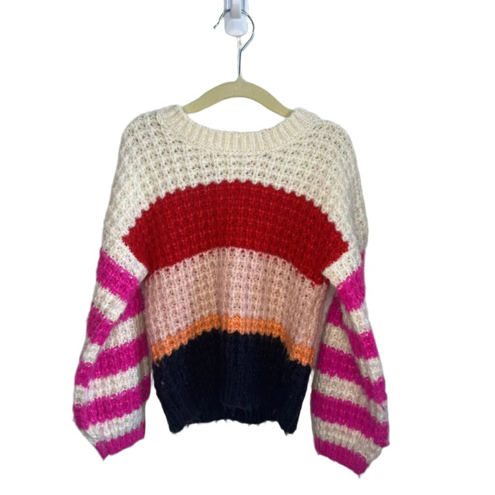 Cable Knit Sweater - Striped