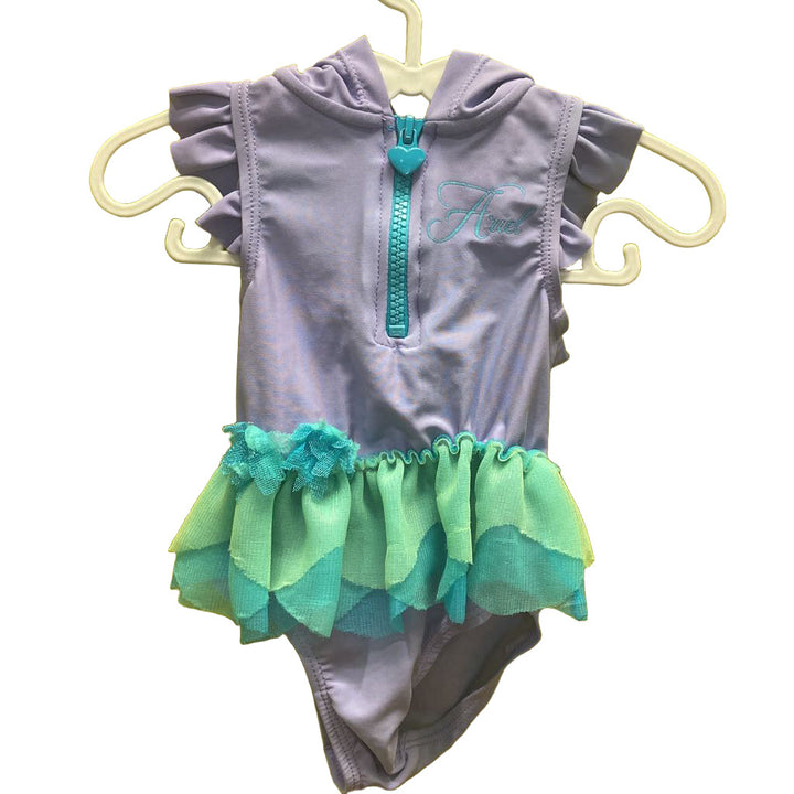 Hooded One Pc Bathing Suit / Ariel