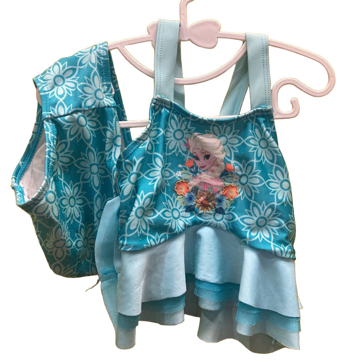 Two Pc Bathing Suit / Elsa / Flowers & Ruffles