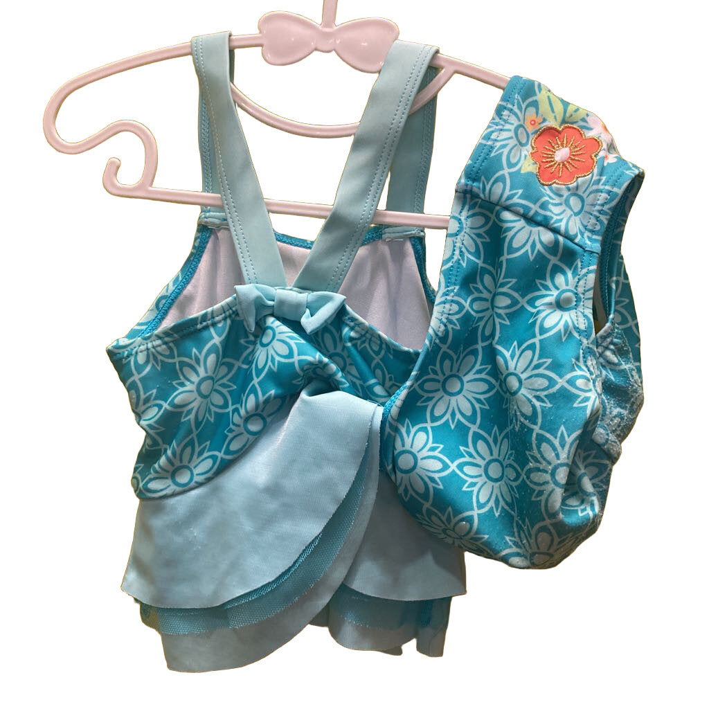 Two Pc Bathing Suit / Elsa / Flowers & Ruffles