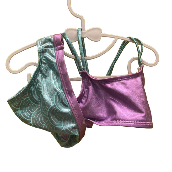 Two Pc Bathing Suit / Shimmery Scales