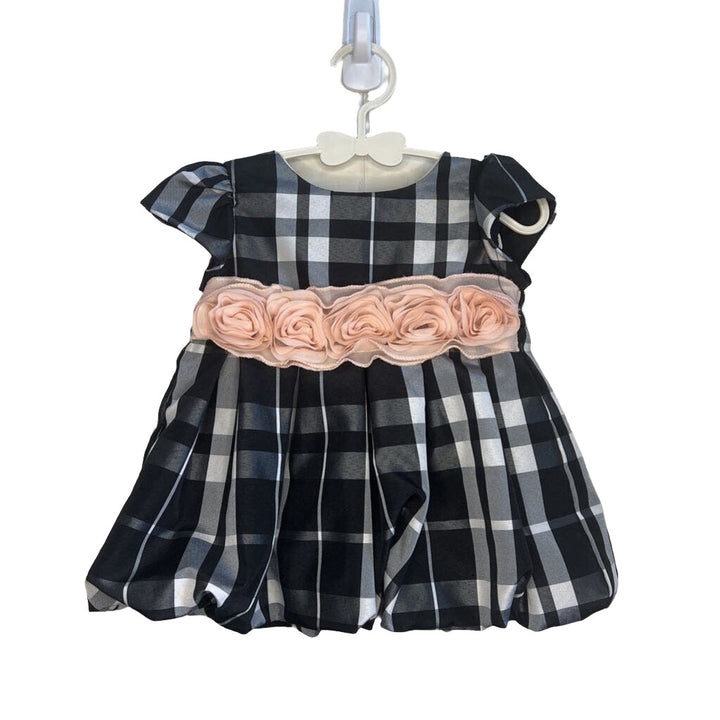 Taffeta Dress with Rose Detail