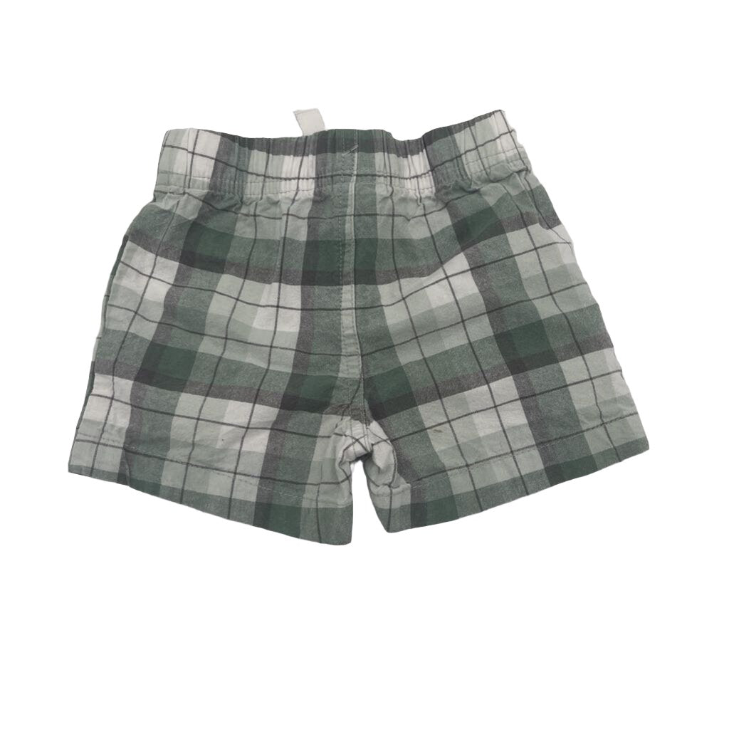 Plaid Elastic Shorts