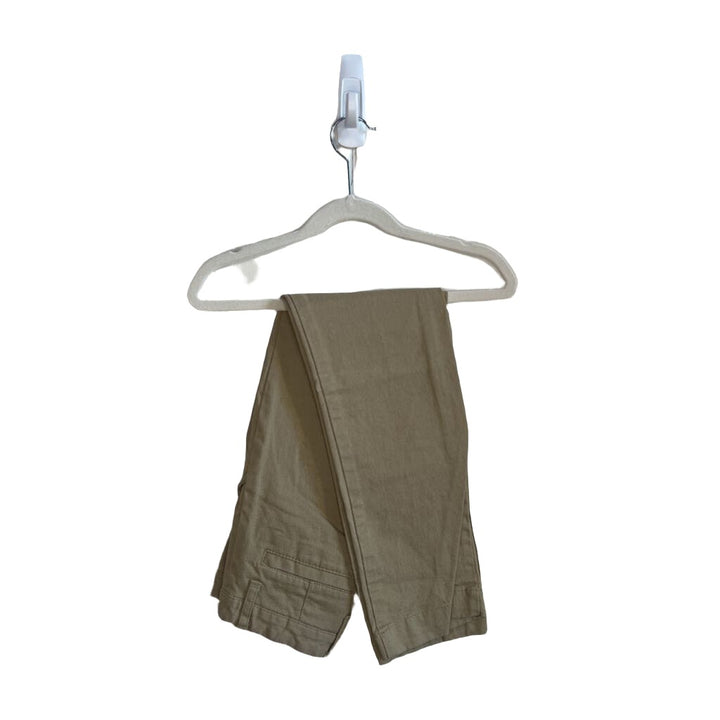 Adjustable Waist Skinny Khaki Pants