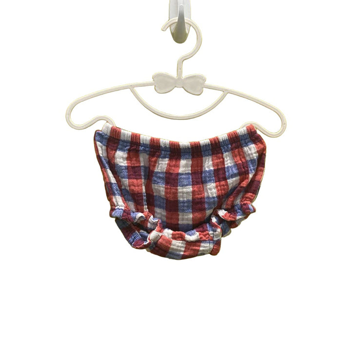 2 PC Set Plaid Bloomers