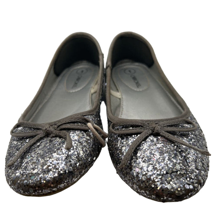 Glitter Slip-On Flats - Bow