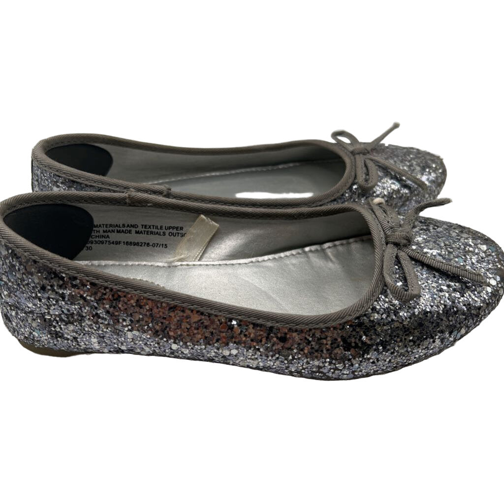 Glitter Slip-On Flats - Bow