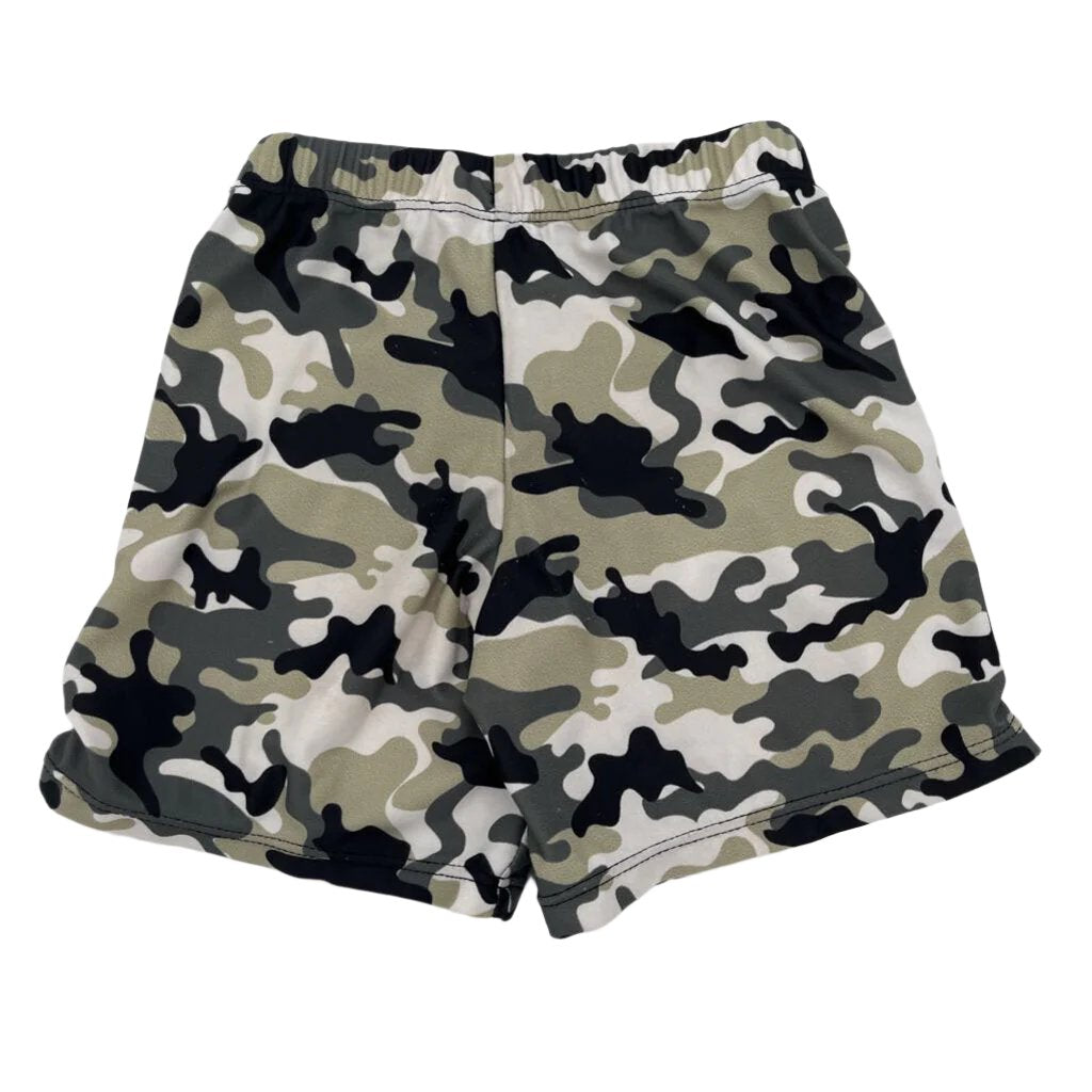 Elastic Waist Shorts / Camo w Shark